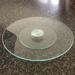 Clear Glass Lazy Susan 12 inch diameter